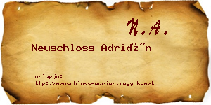 Neuschloss Adrián névjegykártya
